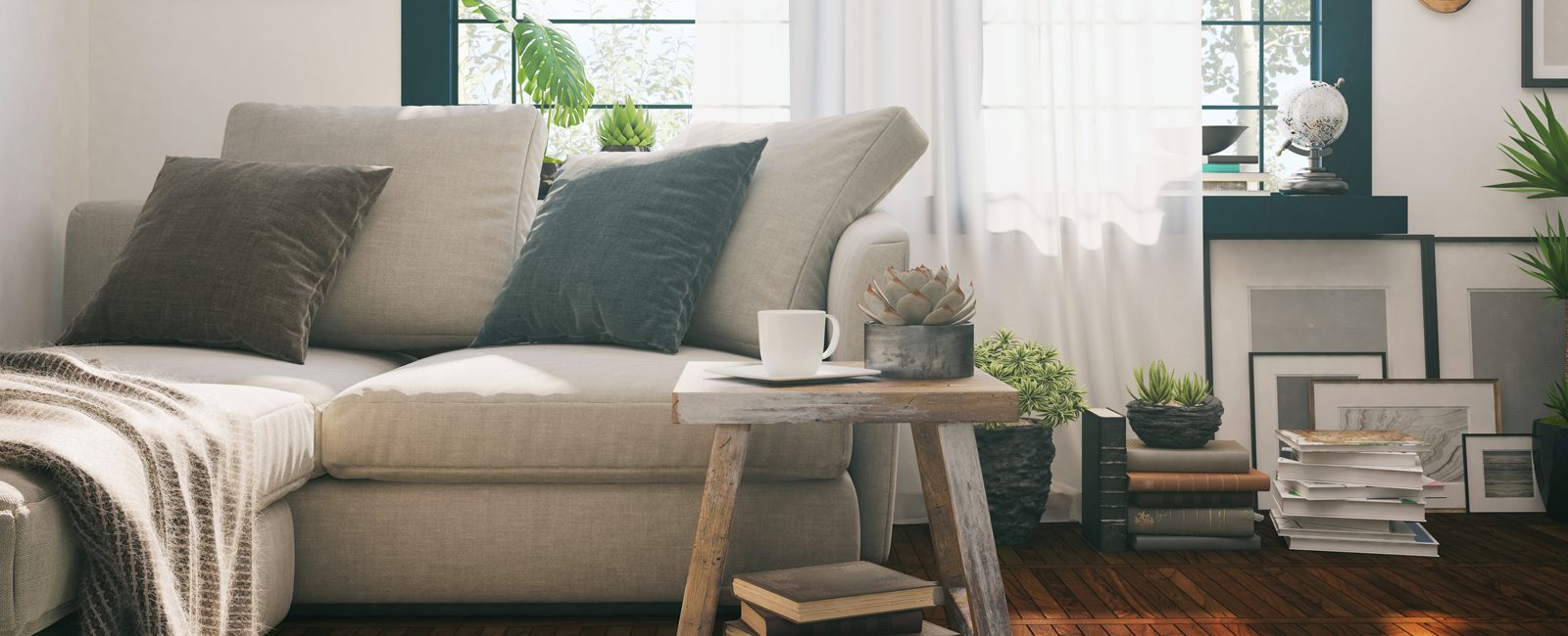 Stock cream sofa
